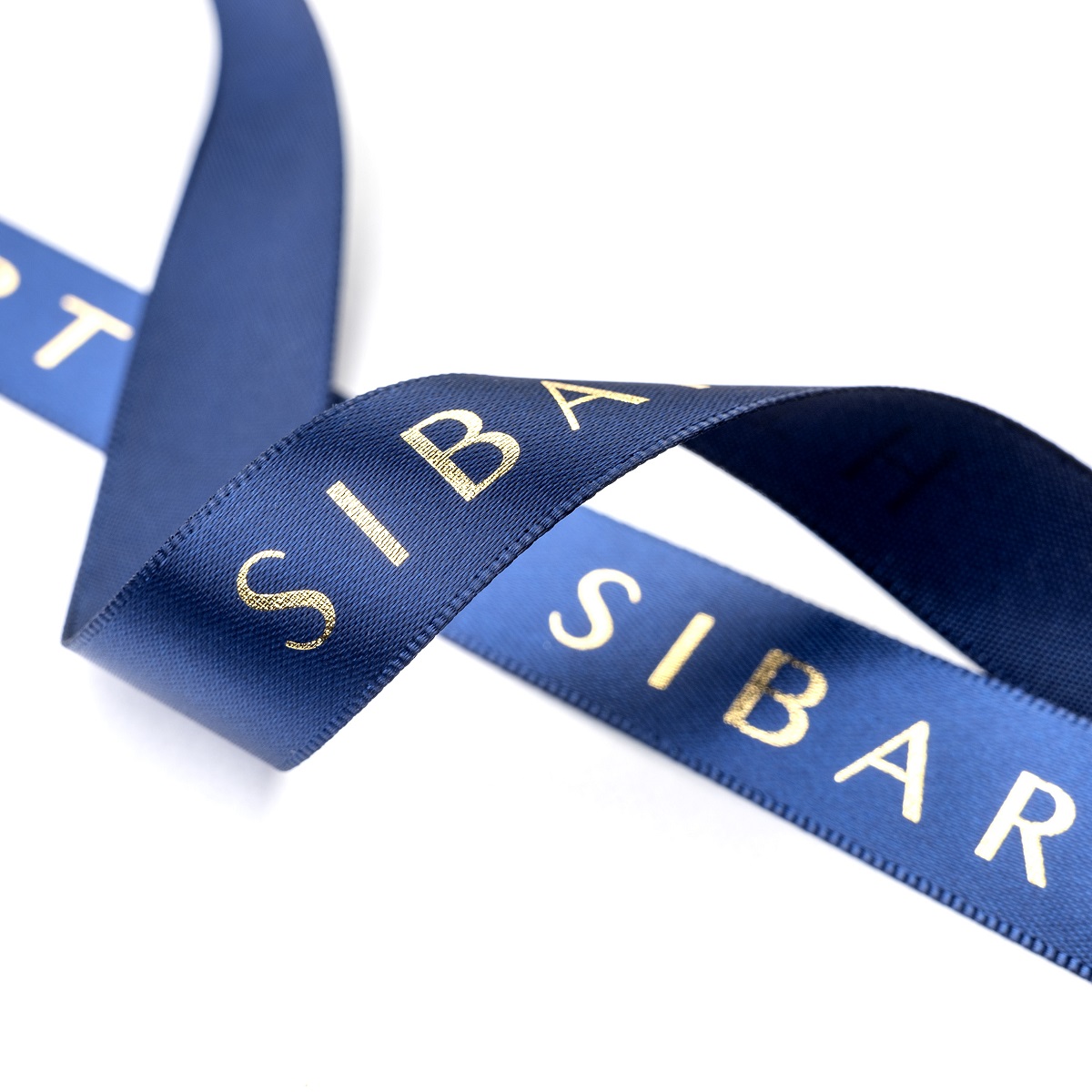 Lint met tekst bedrukt blauw