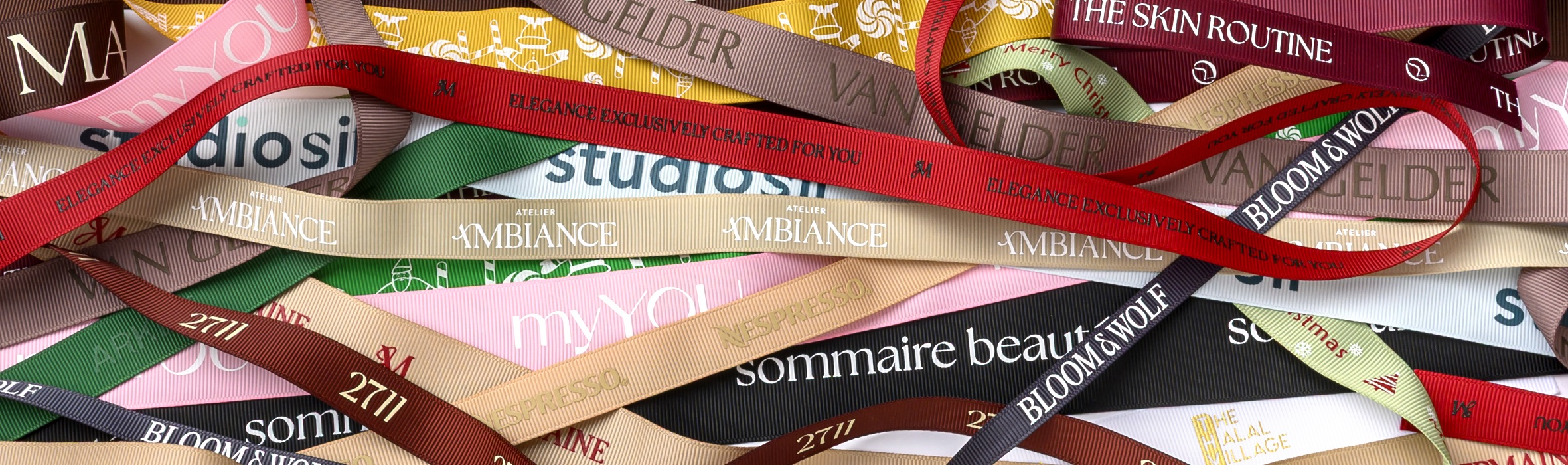 Bedrukt grosgrain lint met ribbelstructuur